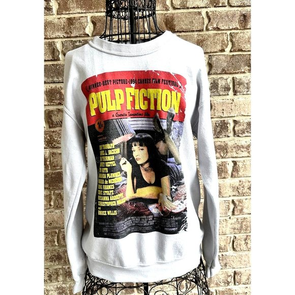 Vtg Pulp Fiction Sweatshirt Sz S Quentin Tarantino Film Movie Y2K Fictio… - Picture 2 of 12